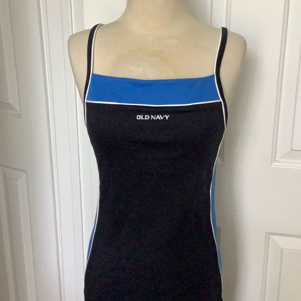 Old Navy Women's Black with Blue accents bodycon dress. Size S Tall. - Picture 3 of 7
